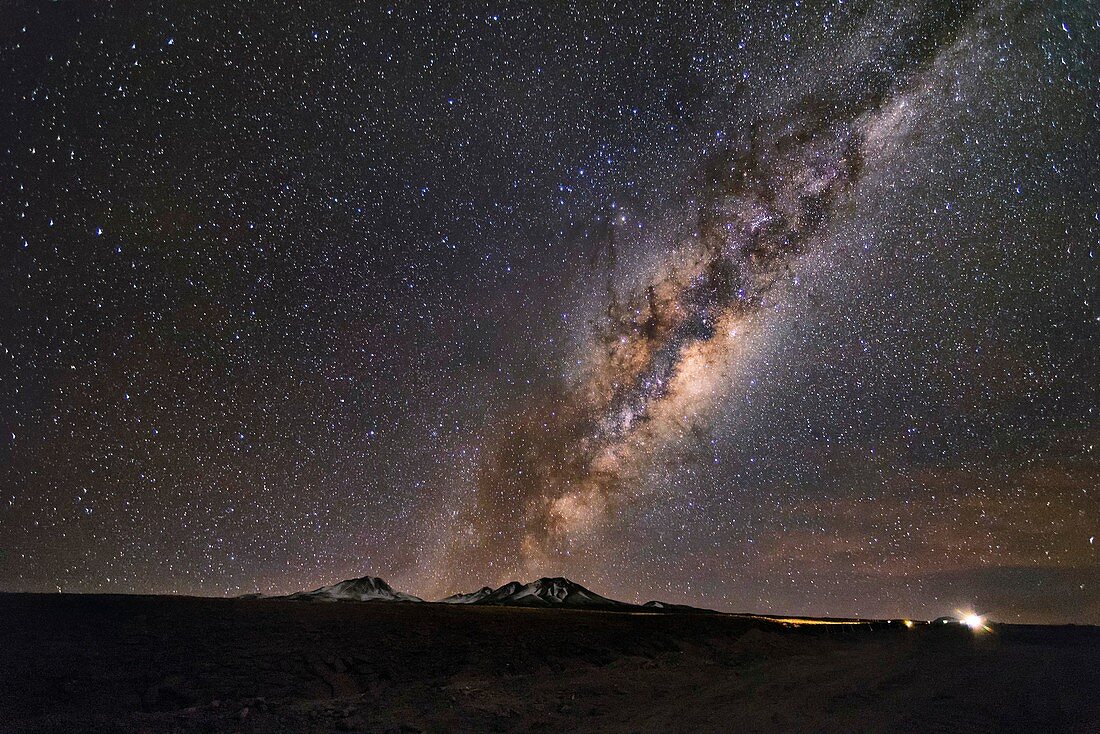 Milky Way over mountains