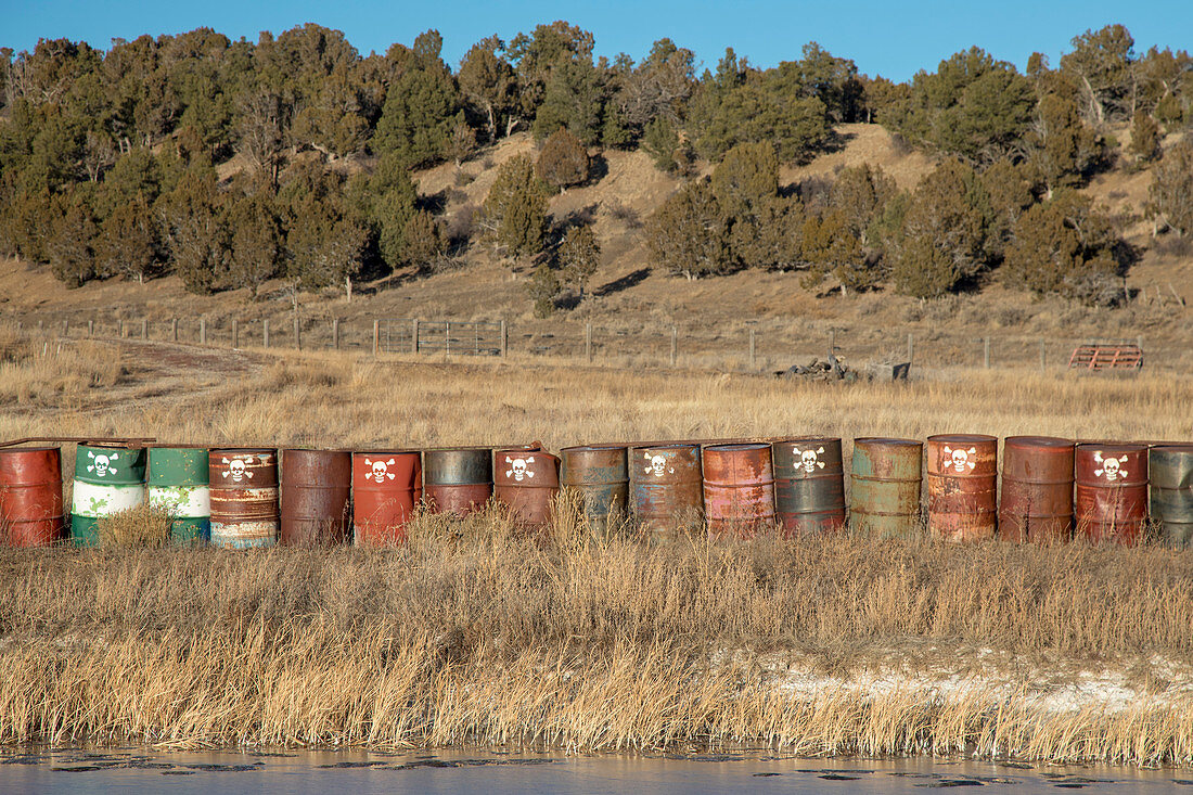 Site of leaking underground gasoline tanks, Colorado, USA