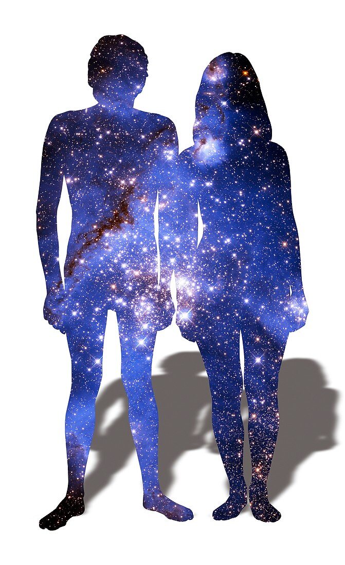 Star couple, illustration