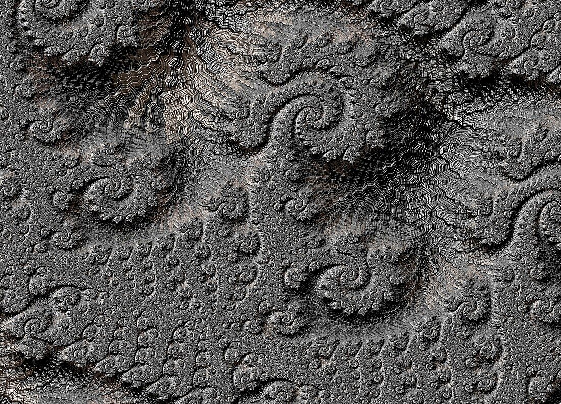 Monochrome fractal, illustration