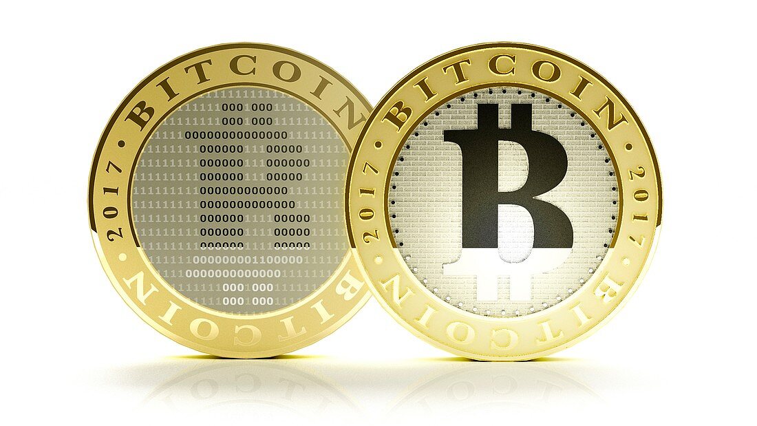 Artwork of Bitcoins