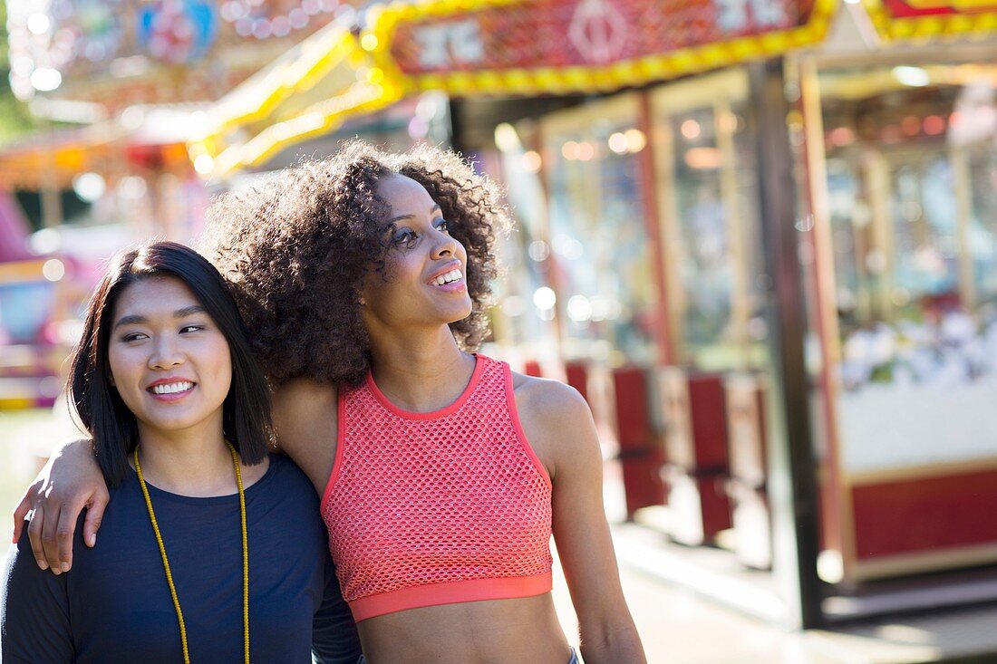 Women at fun fair