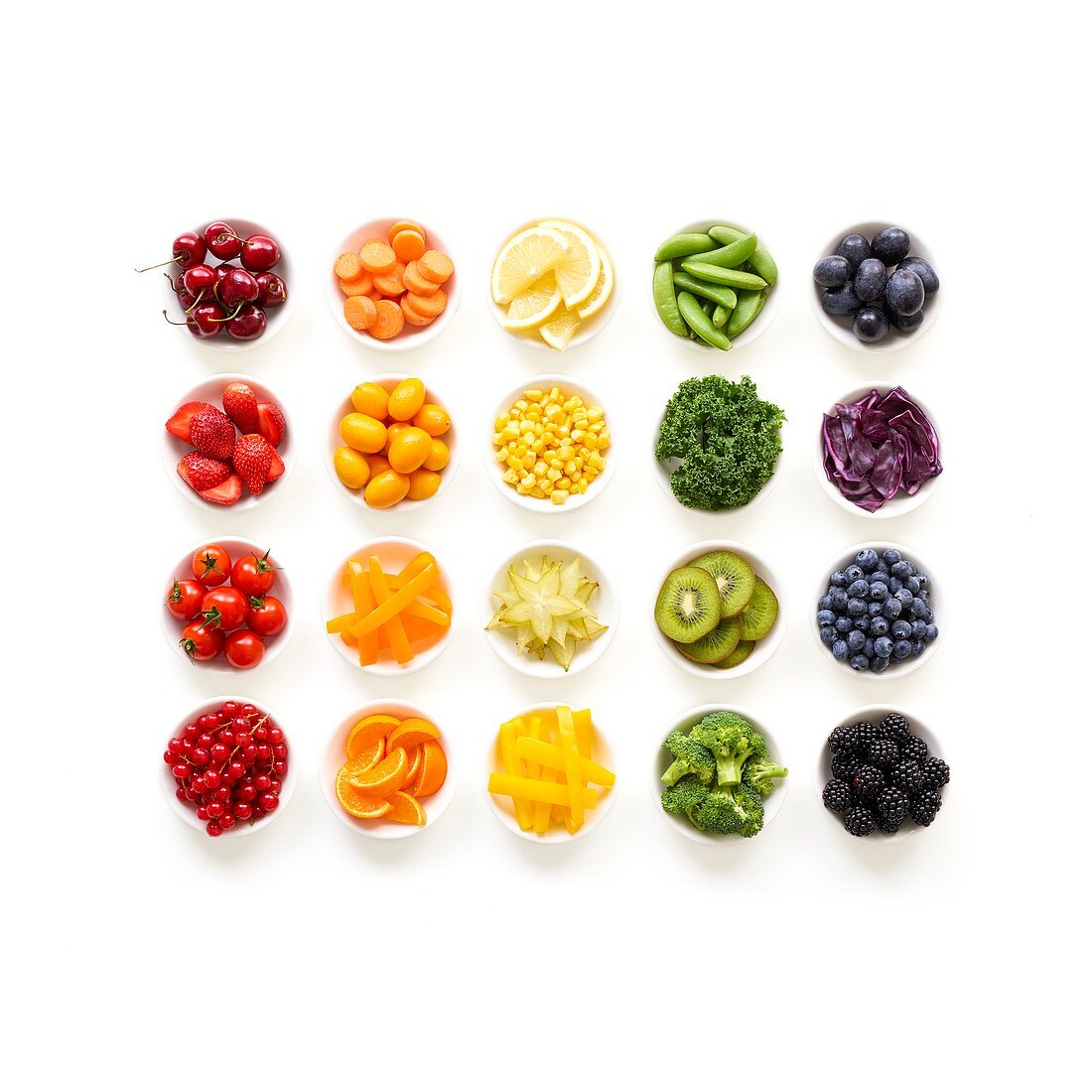 Fresh colourful fruit and vegetables