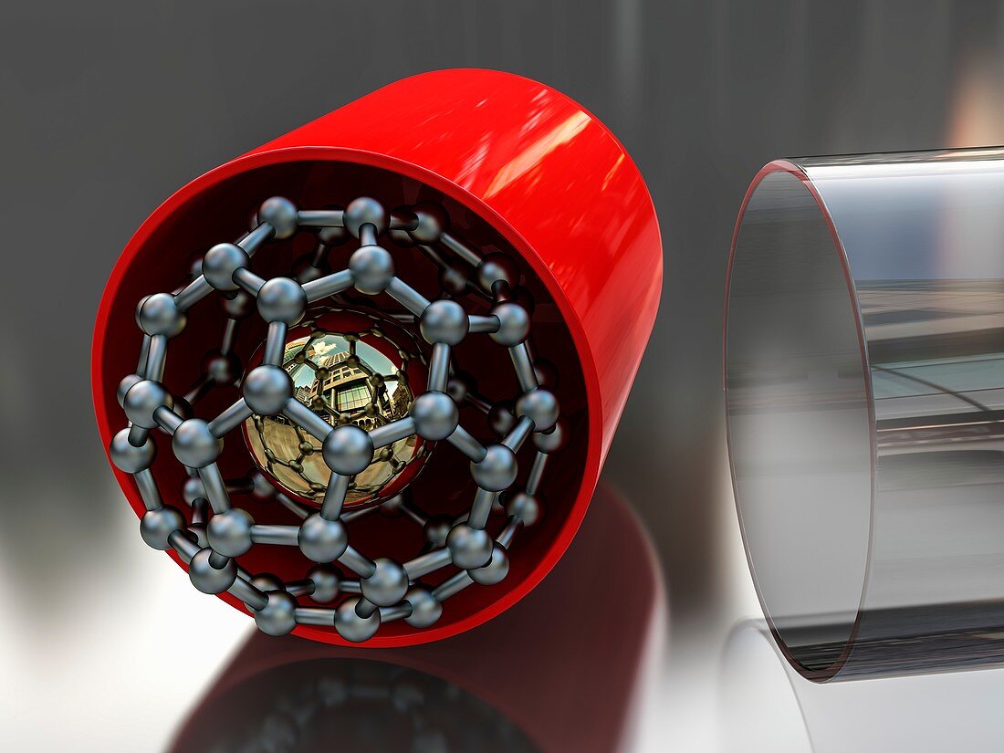 Medical nanoparticle, conceptual illustration