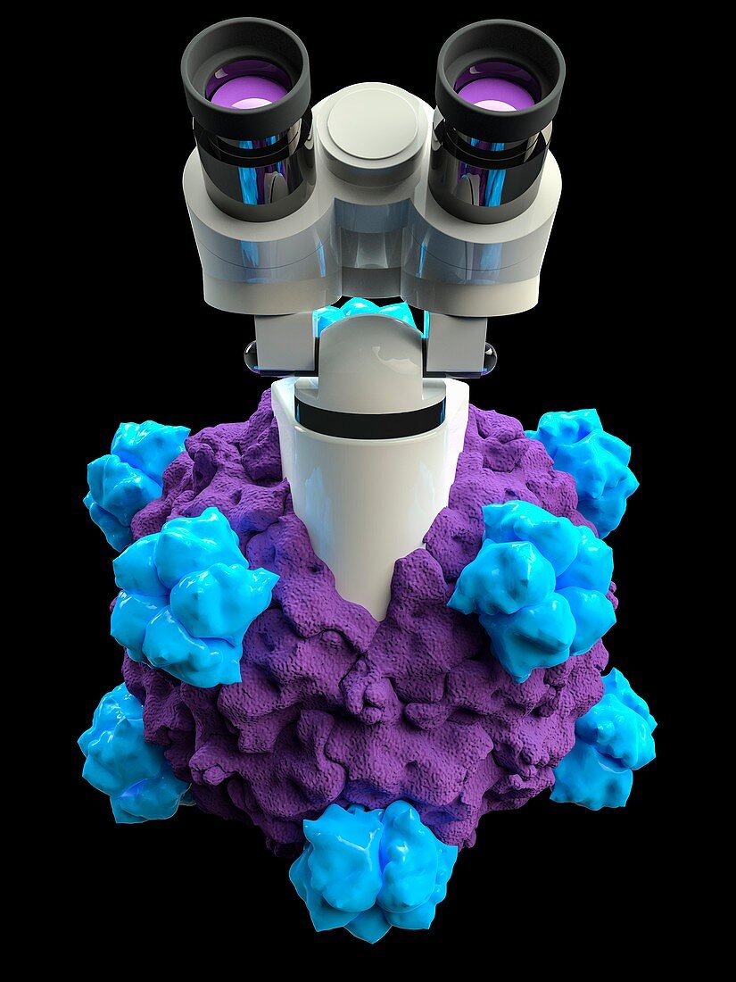 Virus research, illustration
