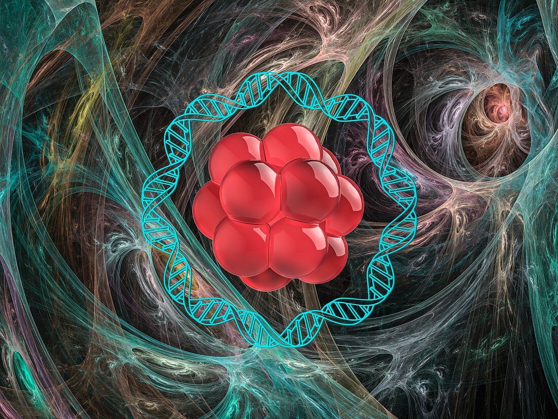 Medical nanoparticle, illustration