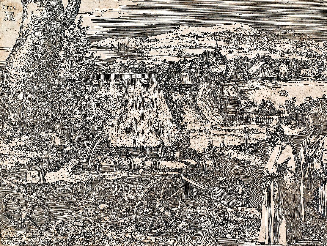 Albrecht Durer's 'Landscape with Cannon', 1518
