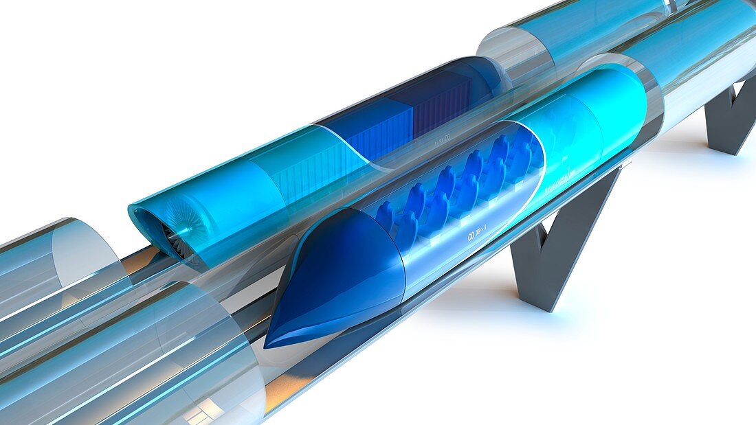 Hyperloop transport, artwork