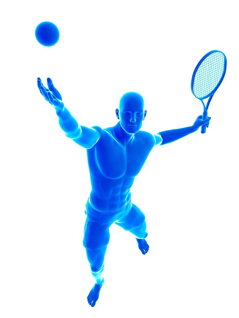 Tennis player, illustration