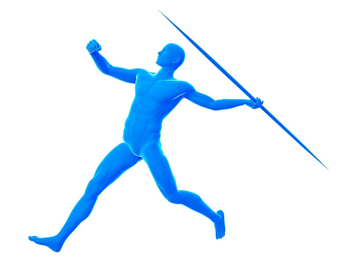 Javelin thrower, illustration