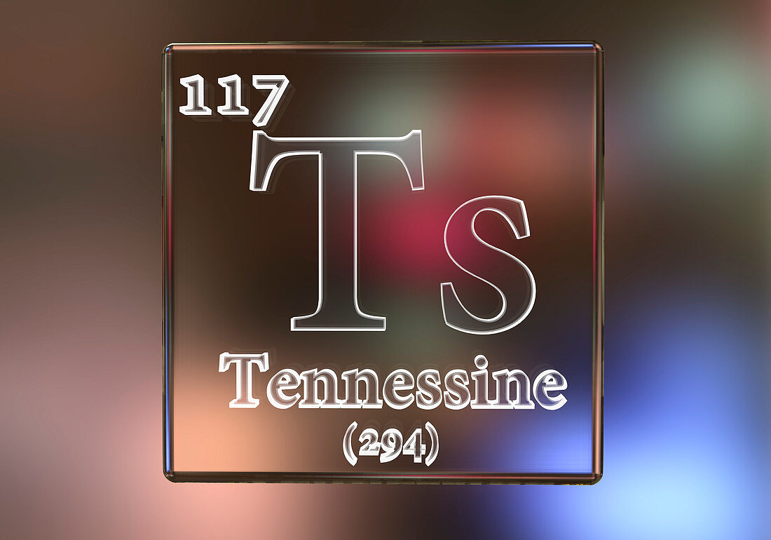Tennessin chemical element, illustration