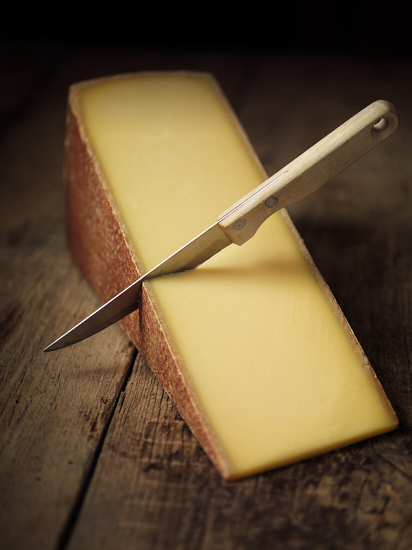 A large piece of Gruyère