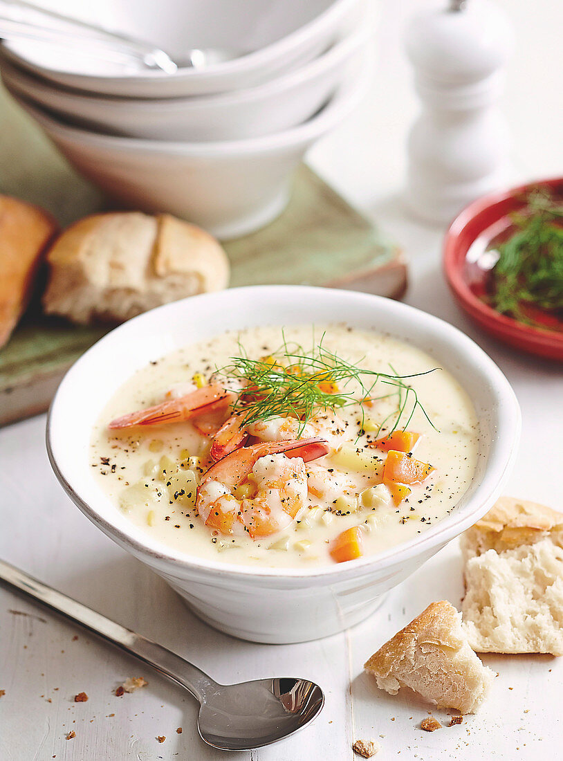 Prawn and Corn chowder