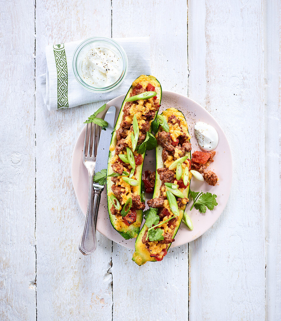 Zucchini-Enchilada mit Hackfleisch