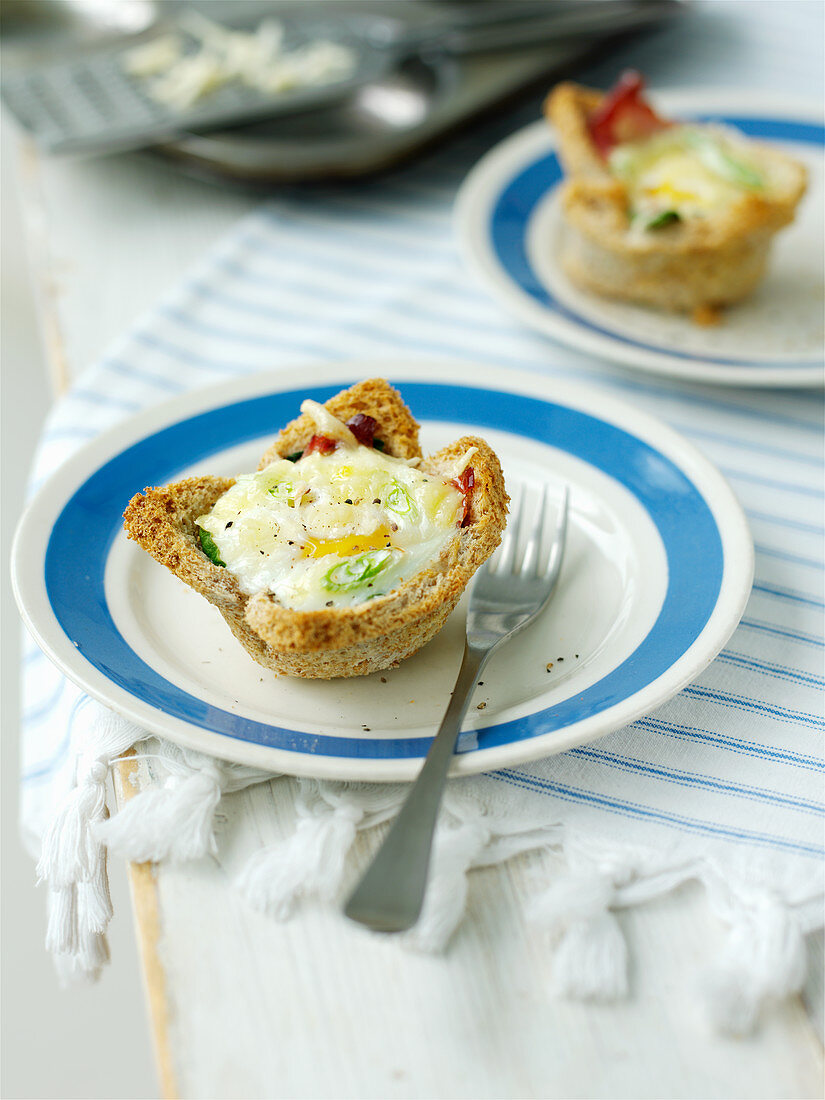 Baked Eggs mit Schinken