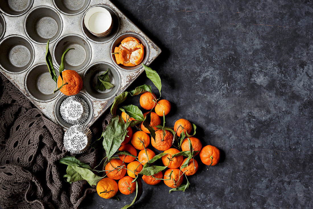 Oranges ready for baking with