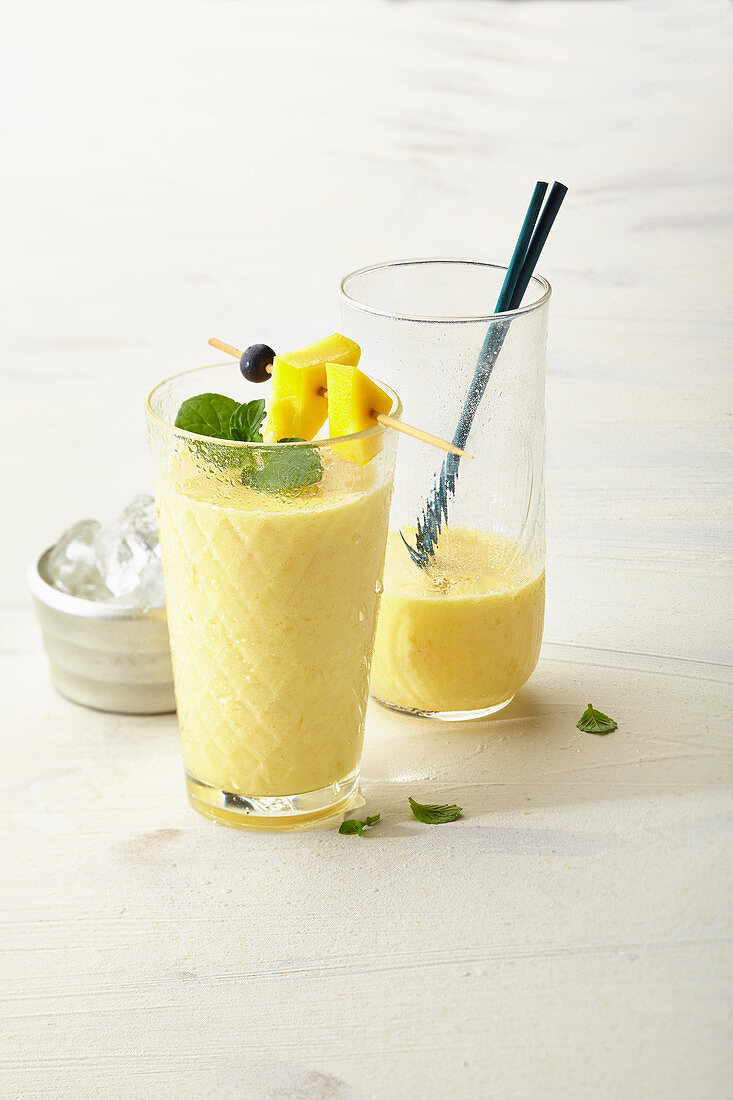 Mango and peach smoothie