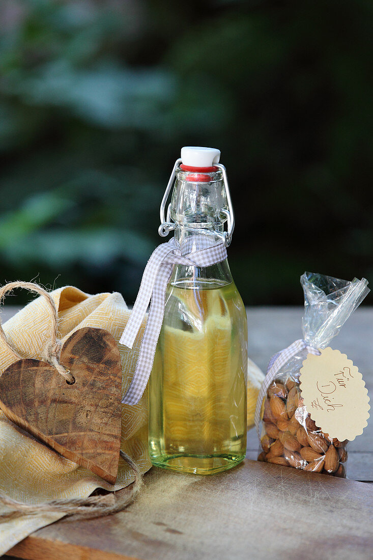 Almond oil and almonds as a gift