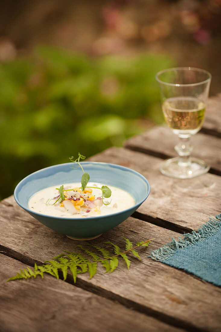 Cream Potato and Corn Soup