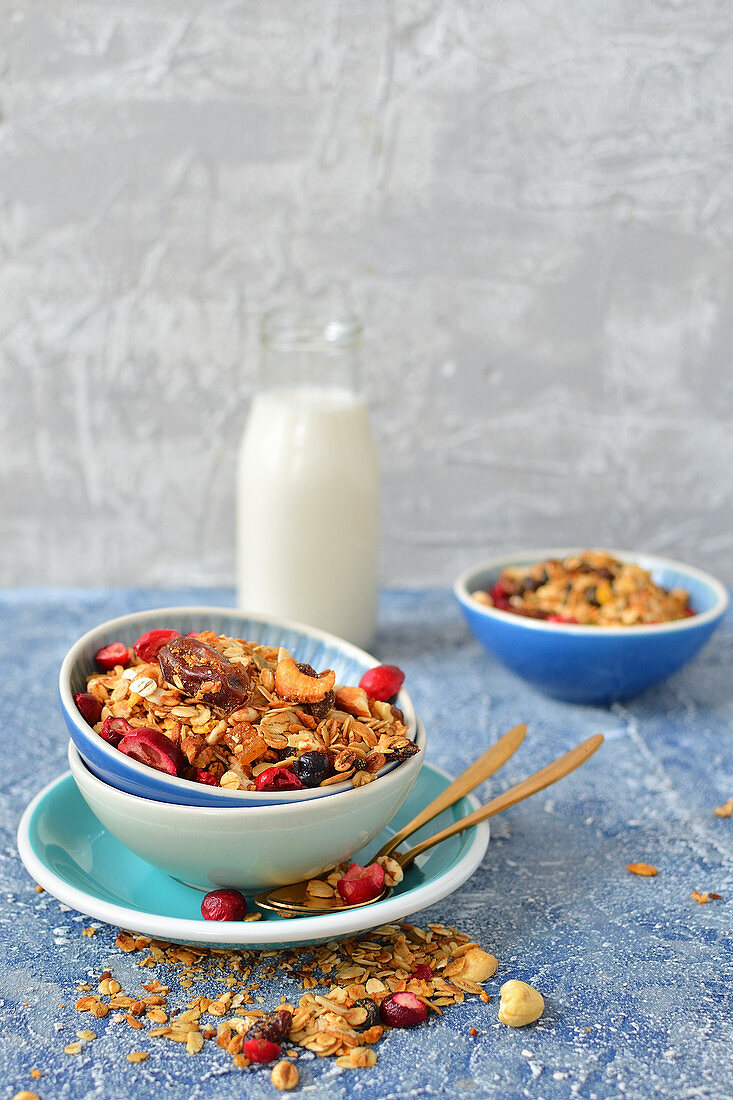 Healthy granola with cranberry