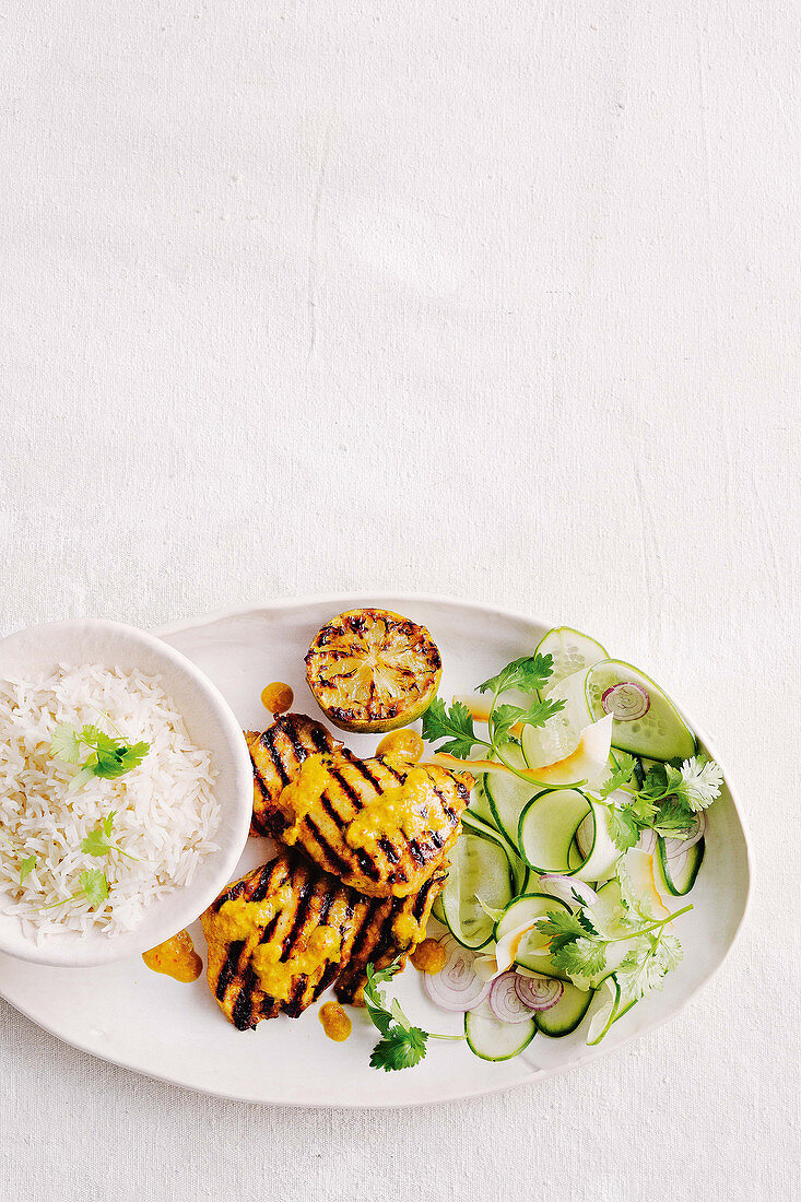 Spicy barbecue coconut and lime chicken