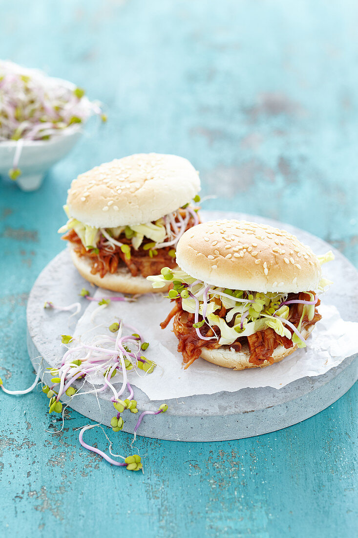 Veganer Jackfruit-Burger