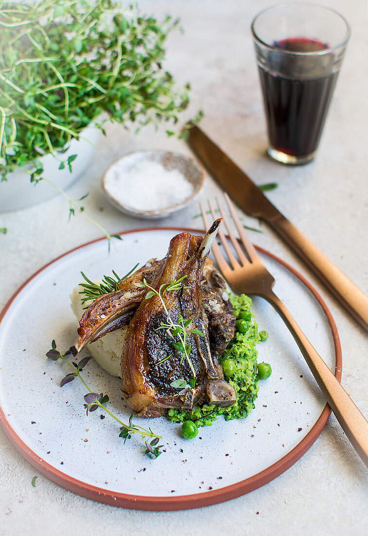 Roasted lamb chops