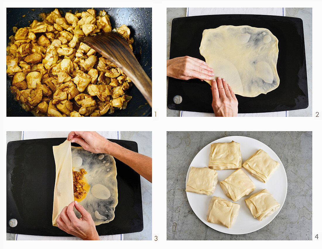 How to make fried dumplings filled with chicken