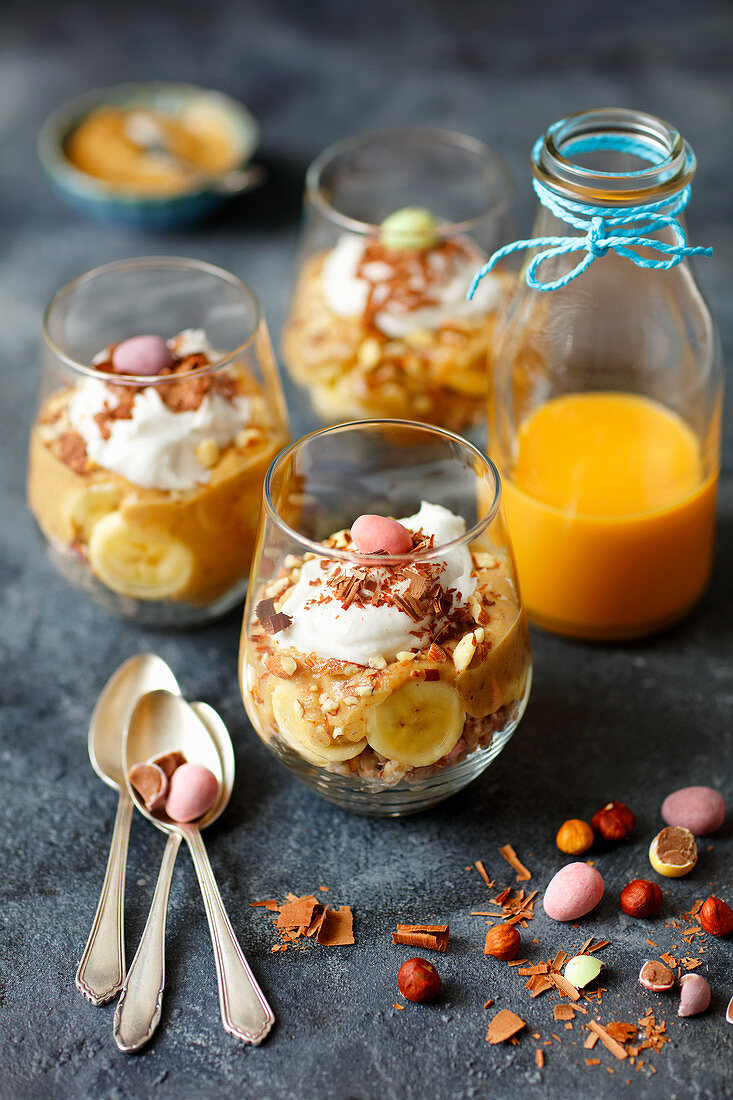 Banoffee mit Hirse und Dattelkaramel