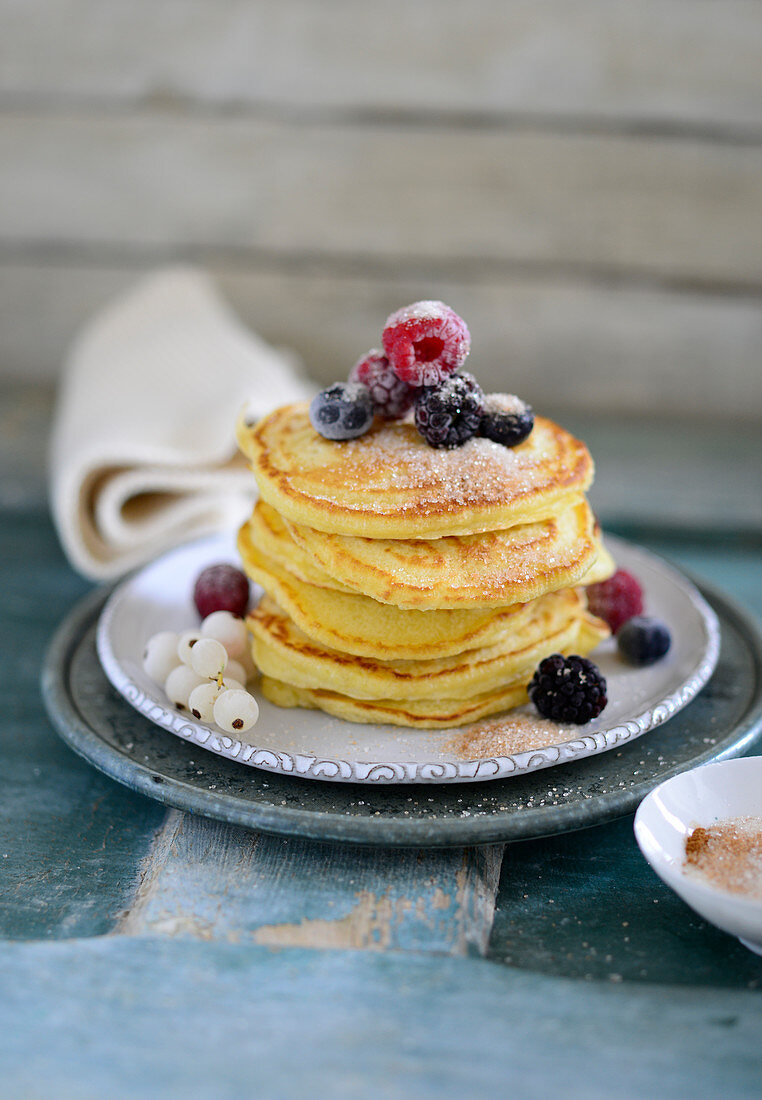 Pancakes mit Beeren