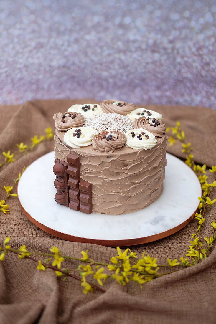 A Kinder chocolate cake