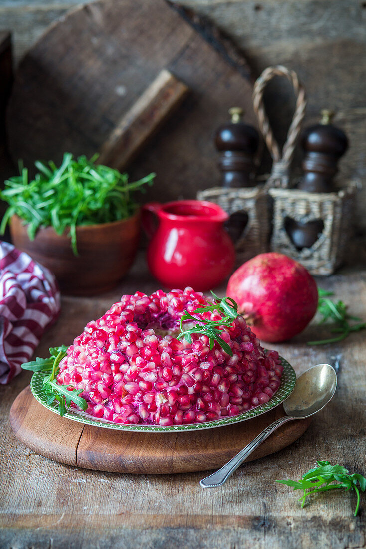Pomgranate seed salad