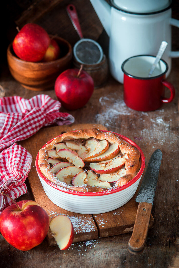 Chocolate apple pie