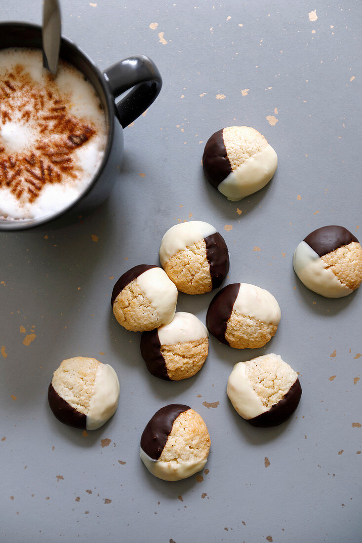 Double Chocolate Dipped Soft Amaretti Biscuits