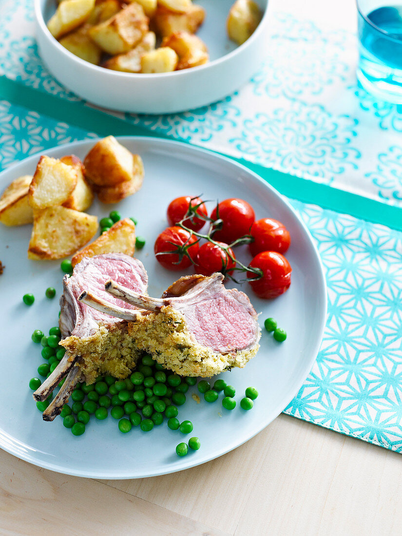 Lamb rach with sourdogh, lemon and herb crust