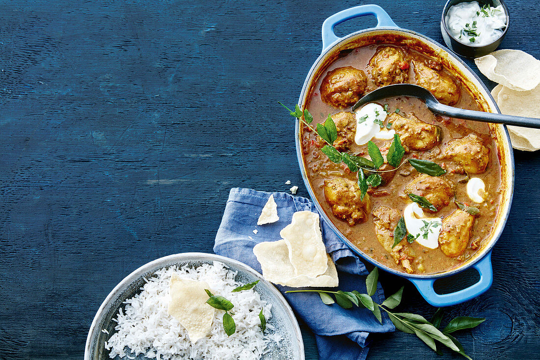 Bone-in chicken curry