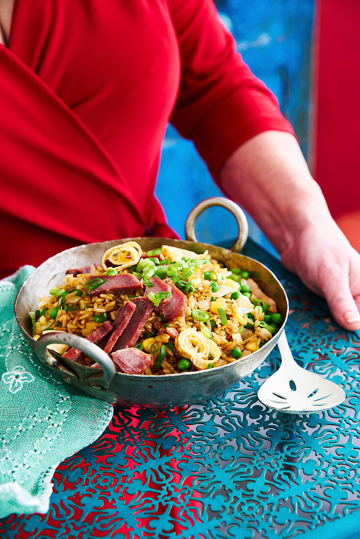 Asian fried rice with pork