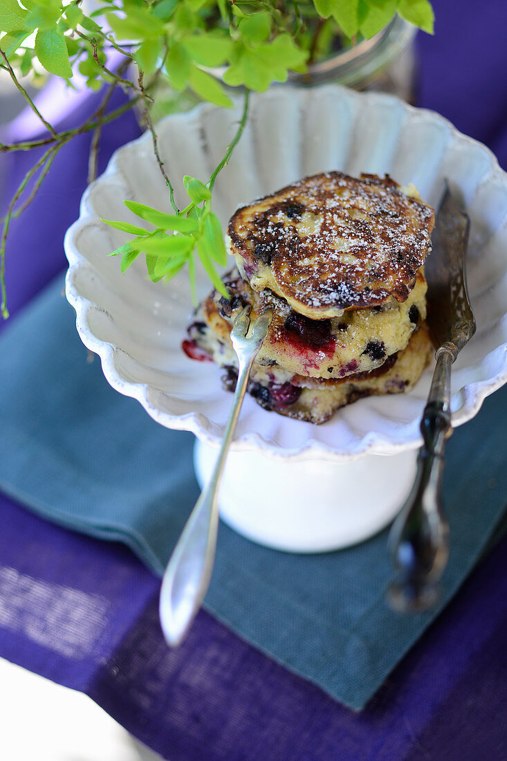 Small blueberry cakes