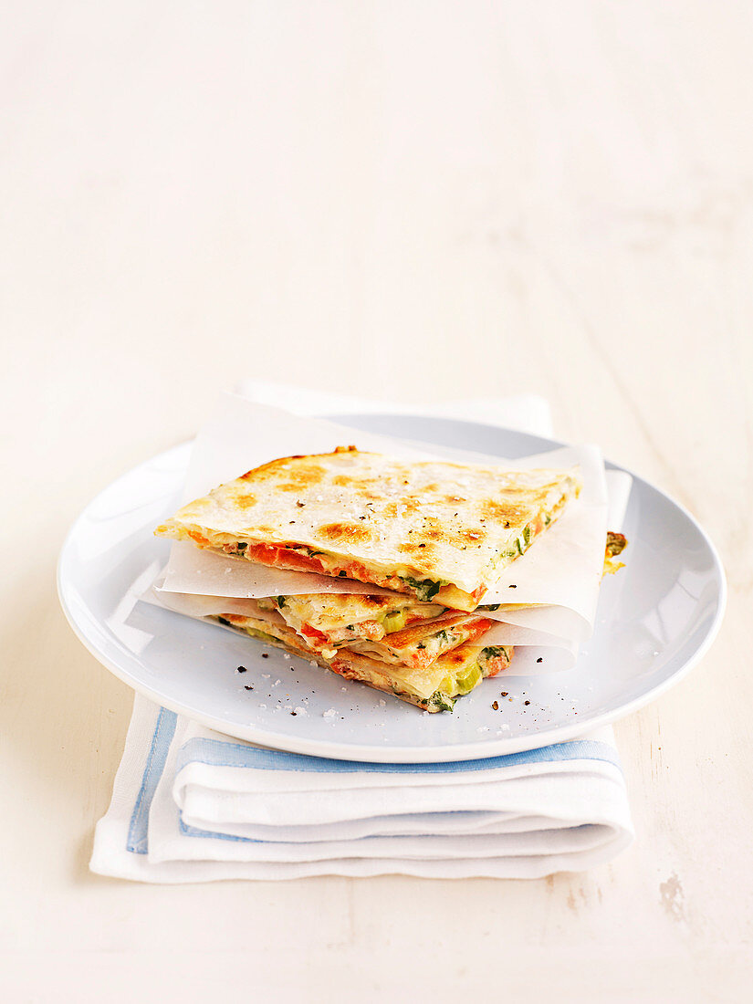 Cheese and Tomatoes Quesadillas