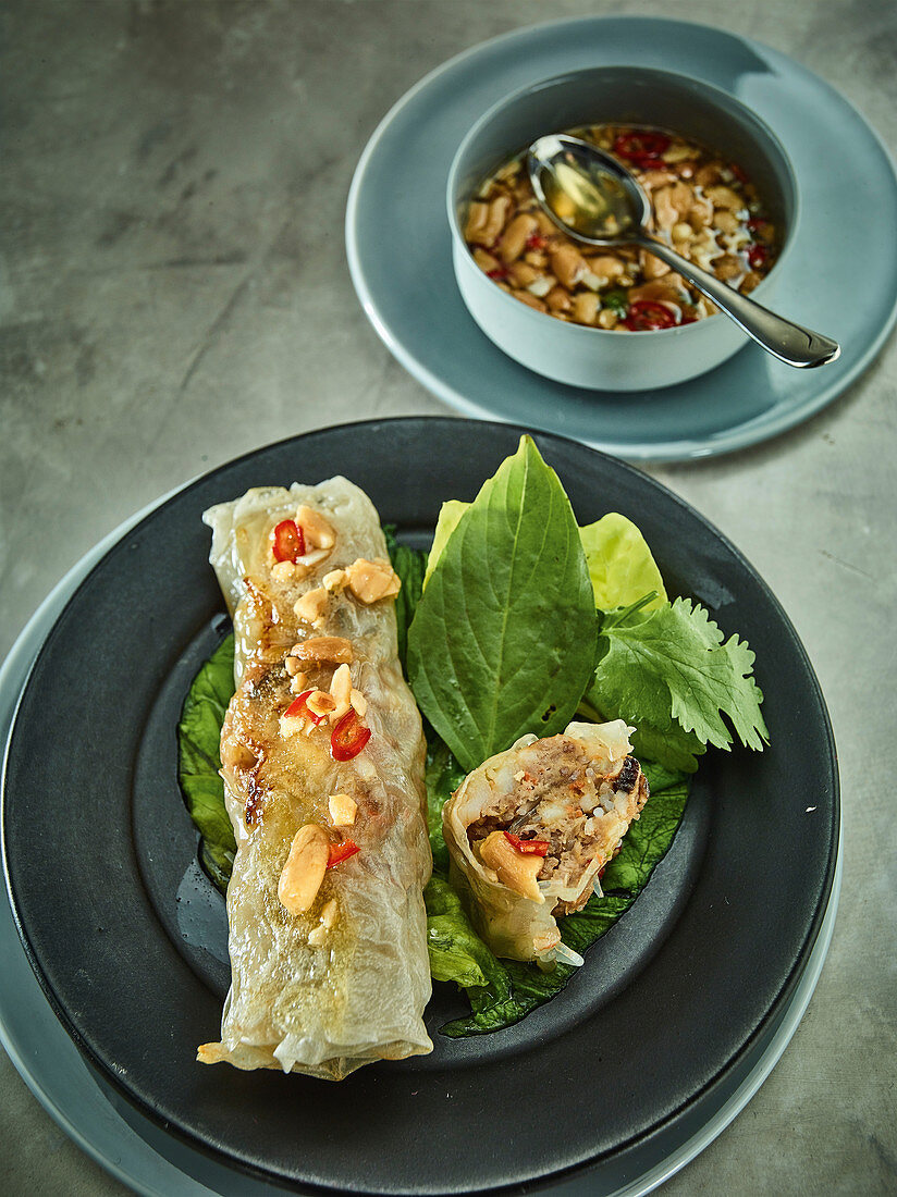 Vietnamese style spring rolls