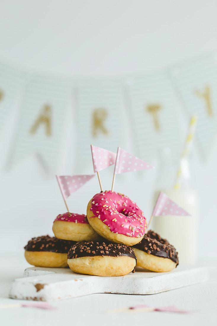 Glazed doughnuts for a party