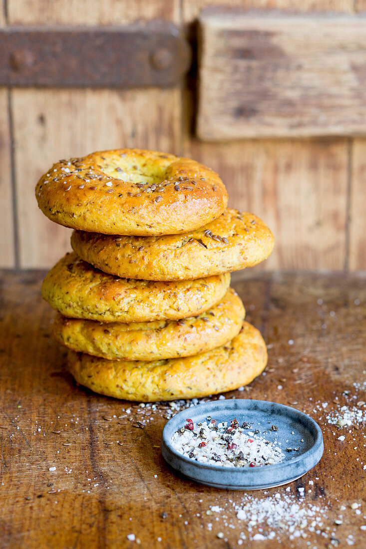 Gesunde Gewürz-Bagels (Glyx)