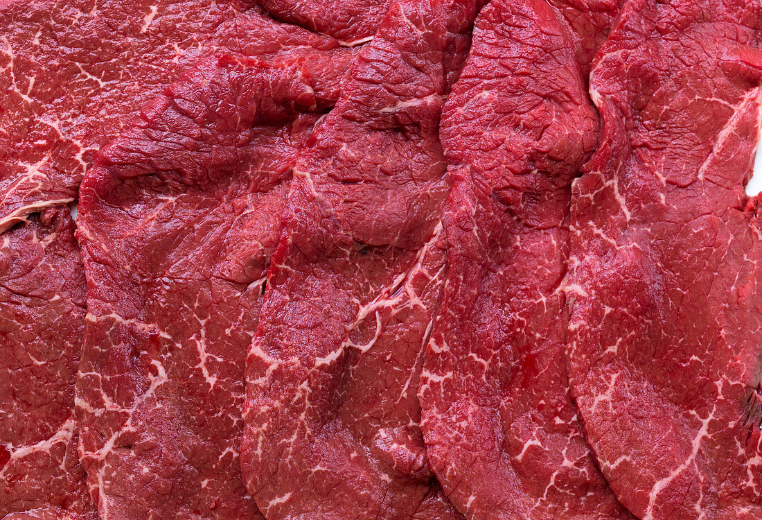 Slices of beef (full frame)