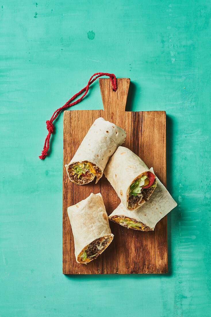 Cheeseburger-Tortilla-Wrap