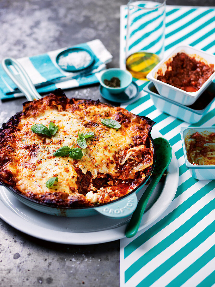 ​​Lasagne mit Chorizo und Käse