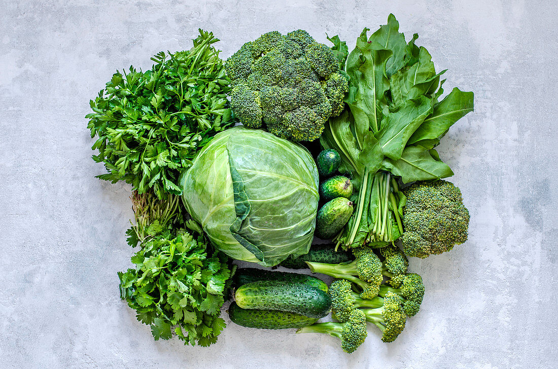 Assorted varieties of green vegetables