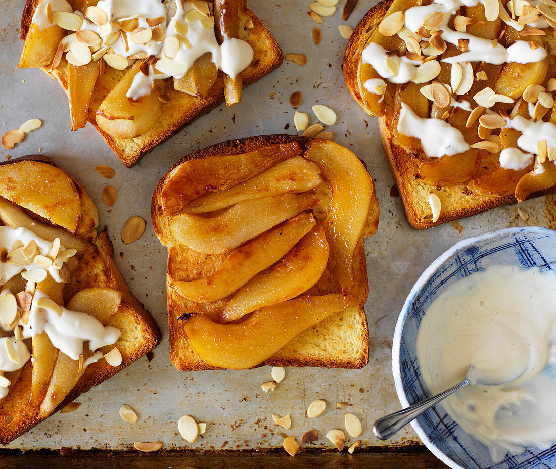 Pears on toast