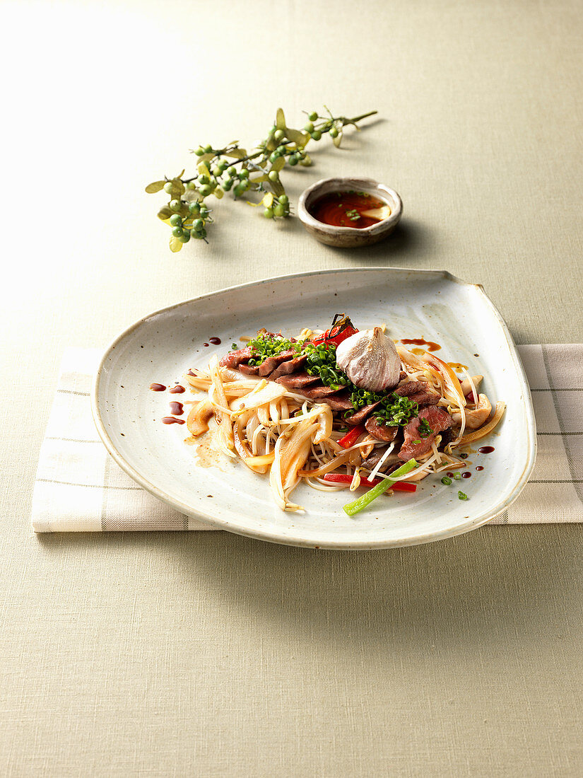 Rindersteak mit Knoblauch (Japan)