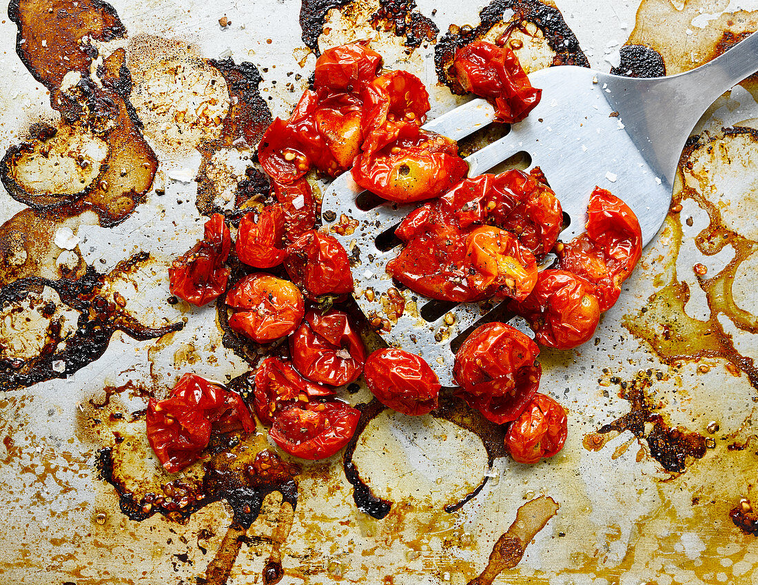 Zerdrückte gebratene Tomaten