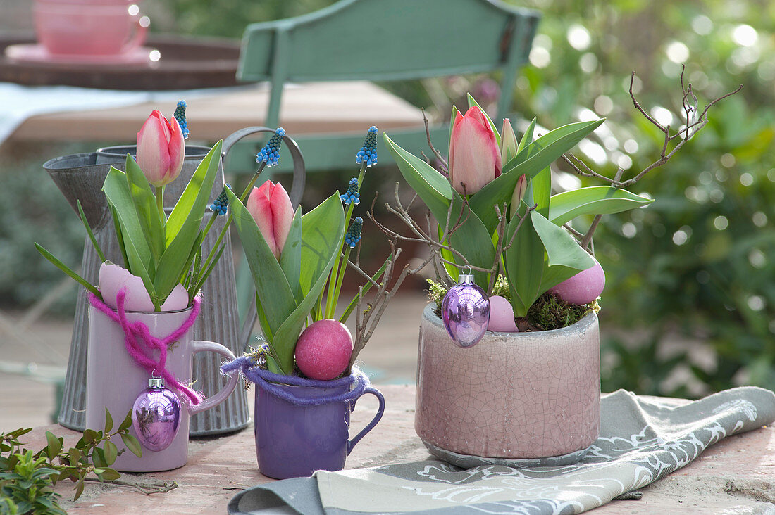 Easter Arrangement With Tulips